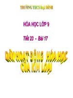 Tiết 23 dãy hoạt động hóa học của kim loại