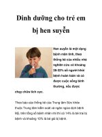 Dinh dưỡng cho trẻ em bị hen suyễn doc