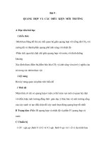 Giáo án Sinh 11 (NC) - QUANG HỢP VÀ CÁC ĐIỀU KIỆN MÔI TRƯỜNG pps