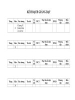 Kế hoạch giảng dạy nè Các cô các thầy ơi. Thầy vừa soạn xong nè