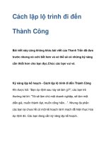 Cách lập lộ trình đi đến Thành Công ppt