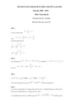 Đề vào 10 chuyên toán (đề 31)