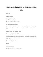 Giải quyết tố cáo Giải quyết khiếu nại lần đầu pot