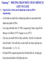 Chương 7: PHƯƠNG PHÁP PHÂN TÍCH TRÌNH TỰ AXIT NUCLEIC pot