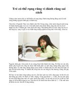 Trẻ có thể rụng răng vì đánh răng sai cách doc