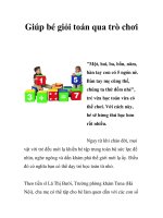 Giúp bé giỏi toán qua trò chơi pdf