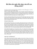 Bà bầu nên nghe đĩa nhạc nào để con thông minh? pot