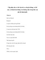 Cấp phép cho xe ôtô vận tải, xe chuyên dùng, xe ôtô con, xe khách lưu thông vào đường cấm trong khu vực nội đô thành phố. potx