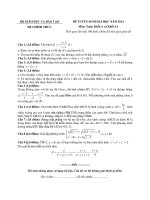 Đề thi  Đáp án thi Đại học năm 2014  Khối A