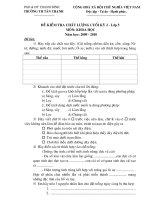 Đề và đáp án KT CK2 K5 (Khoa học) 2009-2010
