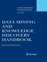 Data Mining and Knowledge Discovery Handbook, 2 Edition part 1 pps