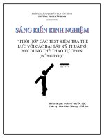 SKKN- Phối hợp các test kiểm tra thể lực với các bài tập kỹ thuật ở nội dung thể thao tự chọn (bóng rổ)