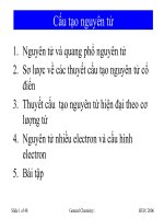 Bài giảng hóa đại cương_Chương 2 pptx