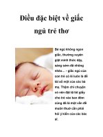 Điều đặc biệt về giấc ngủ trẻ thơ pdf
