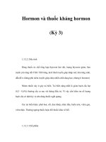 Hormon và thuốc kháng hormon (Kỳ 3) ppsx