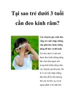 Tại sao trẻ dưới 3 tuổi cần đeo kính râm? ppsx