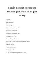 Chuyển mục đích sử dụng nhà nhà nước quản lý đối với cơ quan đơn vị ppt