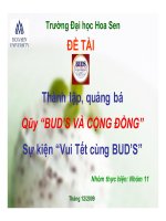 Thuyết trình thành lập, quảng bá quỹ “BUD’S và cộng đồng” sự kiện “vui tết cùng BUD’S