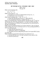 Đề thi, đáp án toán 9-học kỳ II