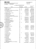 ngân hàng thương mại cổ phần sài gòn hà nội shb báo cáo tài chính hợp nhất quý 4 năm 2013 td bảng cân đối kế toán