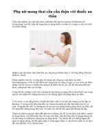 Phụ nữ mang thai cần cẩn thận với thuốc an thần pot