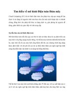 tìm hiểu về mô hình điện toán đám mây