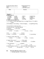 đề kiểm tra anh 8 lần 4số 1