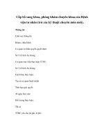 Cấp bổ sung khoa, phòng khám chuyên khoa của Bệnh viện tư nhân (trừ các kỹ thuật chuyên môn mới). ppsx