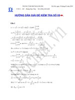 Hướng dẫn gải đề tự ôn môn toán - đề số 5 pdf