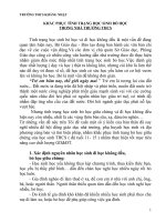 khắc phục học sinhTHCS bỏ học