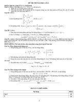 on lai de thi thu dai hoc khoi D