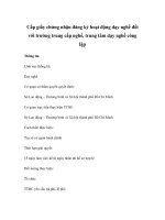 Cấp giấy chứng nhận đăng ký hoạt động dạy nghề đối với trường trung cấp nghề, trung tâm dạy nghề công lập ppt