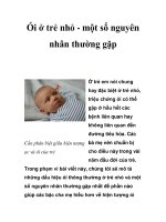 Ói ở trẻ nhỏ - một số nguyên nhân thường gặp potx