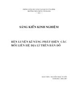 SKKN- Rèn kỷ năng phát hiện các mối liên hệ địa lí trên bản đồ