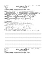 Đề + ĐA K.Tra 1 tiết chương 4 ĐS 9