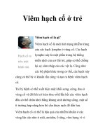 Viêm hạch cổ ở trẻViêm hạch cổ là gì? docx