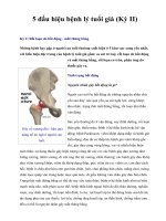 5 dấu hiệu bệnh lý tuổi già (Kỳ II) ppt