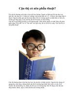 Cận thị có nên phẫu thuật? potx