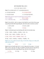 20 câu trắc nghiệm ngắn về Fe