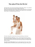 Mẹo giúp dễ thụ thai lần hai pdf