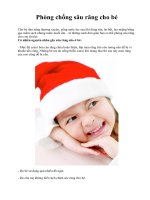 Phòng chống sâu răng cho bé pps