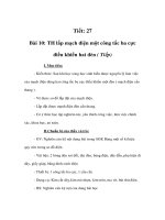 Giáo án Công nghệ lớp 9 - TH lắp mạch điện một công tắc ba cực điều khiển hai đèn ( Tiếp ) doc