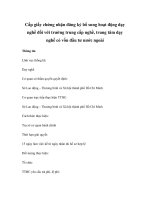 Cấp giấy chứng nhận đăng ký bổ sung hoạt động dạy nghề đối với trường trung cấp nghề, trung tâm dạy nghề có vốn đầu tư nước ngoài docx