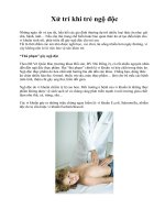 Xử trí khi trẻ ngộ độc pps