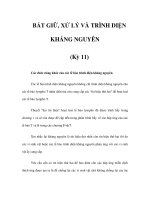 BẮT GIỮ, XỬ LÝ VÀ TRÌNH DIỆN KHÁNG NGUYÊN (Kỳ 11) doc