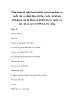 Chấp thuận đề nghị Doanh nghiệp ngừng khai thác các tuyến vận tải khách bằng ôtô theo tuyến cố định nội tỉnh, tuyến vận tải khách cố định liền kề và các tuyến liên tỉnh có cự ly từ 1000 Km trở xuống pptx