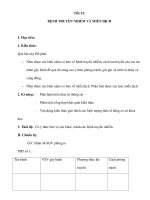 Sinh học 10 - Tiết 33: BỆNH TRUYỀN NHIỄM VÀ MIỄN DỊCH pdf