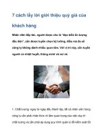 7 cách lấy lời giới thiệu quý giá của khách hàng potx