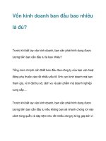 Vốn kinh doanh ban đầu bao nhiêu là đủ? pps