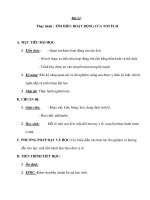 Giáo án Sinh 11 (NC) - TÌM HIỂU HOẠT ĐỘNG CỦA TIM ẾCH pdf